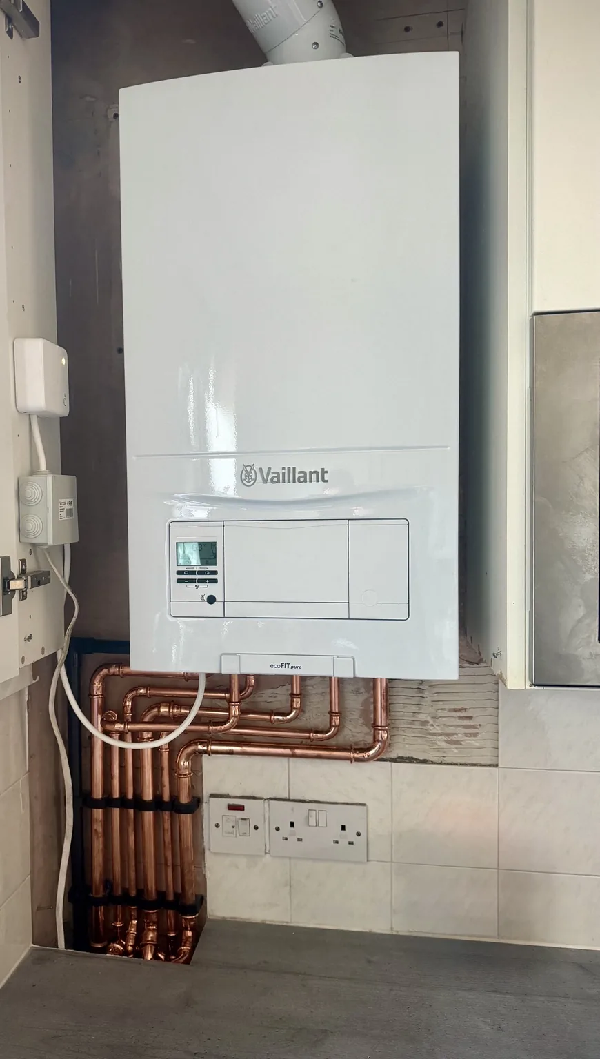 Vaillant boiler installation and copper pipework by Medway Heating & Plumbing